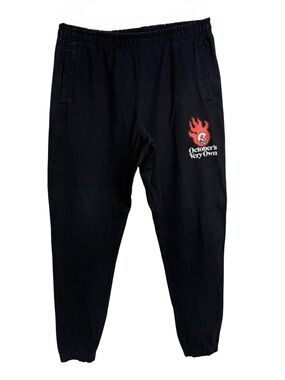OVO October’s Very Own Flaming Skull Sweatpants Size XL Black Drake